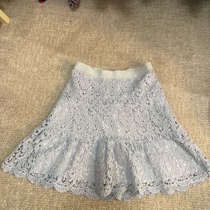 Aqua blue lace skirt